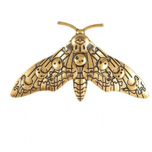 Gothic Brass Moth Hair Pin
